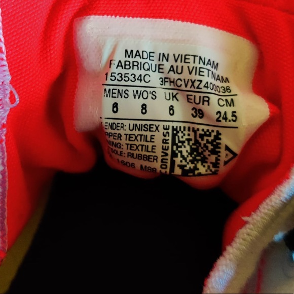 Converse All Star Lunarlon Chuck II High Top Sneakers Unisex W Sz 8 / M Sz 6 - Picture 9 of 11